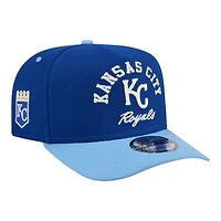 Men's New Era  Royal Kansas City Royals Arched A-Frame 9FIFTY Adjustable Hat