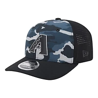 Men's New Era Black Arizona Diamondbacks Tonal Camo 9SEVENTY Stretch-Snap Hat