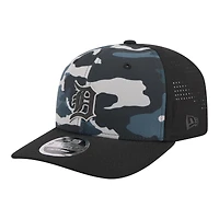 Men's New Era Black Detroit Tigers Tonal Camo 9SEVENTY Stretch-Snap Hat