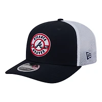 Men's New Era  Navy Atlanta Braves Active 9SEVENTY Adjustable Trucker Hat