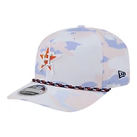 Men's New Era  White Houston Astros Camo Rope 9SEVENTY Adjustable Hat