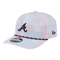 Men's New Era  White Atlanta Braves Camo Rope 9SEVENTY Adjustable Hat