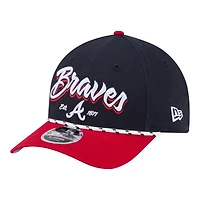 Men's New Era Navy/Red Atlanta Braves Team Loyal 9FORTY M-Crown Adjustable Hat