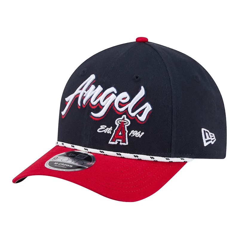 Men's New Era Navy/Red Los Angeles Angels Team Loyal 9FORTY M-Crown Adjustable Hat
