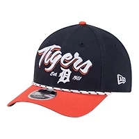 Men's New Era Navy/Orange Detroit Tigers Team Loyal 9FORTY M-Crown Adjustable Hat