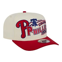 Men's New Era  Cream/Red Philadelphia Phillies Classic A-Frame 9FIFTY Snapback Hat