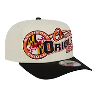 Men's New Era  Cream/Black Baltimore Orioles Classic A-Frame 9FIFTY Snapback Hat