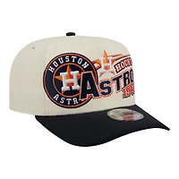Men's New Era  Cream/Navy Houston Astros Classic A-Frame 9FIFTY Snapback Hat