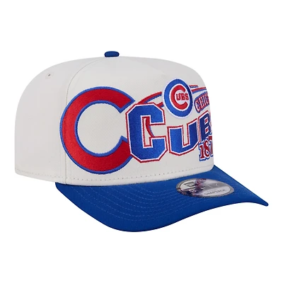 Men's New Era  Cream/Royal Chicago Cubs Classic A-Frame 9FIFTY Snapback Hat