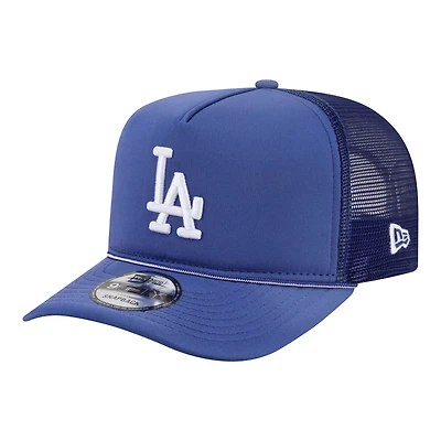 Men's New Era  Royal Los Angeles Dodgers Worn A-Frame 9FIFTY Trucker Snapback Hat