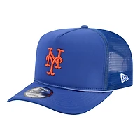 Men's New Era  Royal New York Mets Worn A-Frame 9FIFTY Trucker Snapback Hat