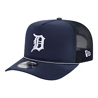 Men's New Era  Navy Detroit Tigers Worn A-Frame 9FIFTY Trucker Snapback Hat