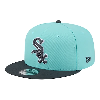 Men's New Era Turquoise/Charcoal Chicago White Sox Two-Tone Color Pack 9FIFTY Snapback Hat