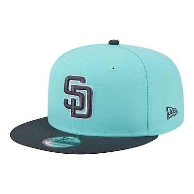 Men's New Era Turquoise/Charcoal San Diego Padres Two-Tone Color Pack 9FIFTY Snapback Hat