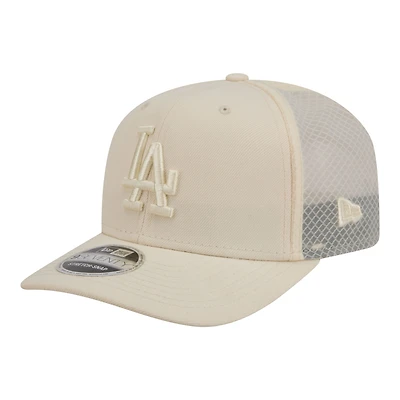Men's New Era Light Beige Los Angeles Dodgers Color Pack COOLERA 9SEVENTY Trucker Adjustable Hat