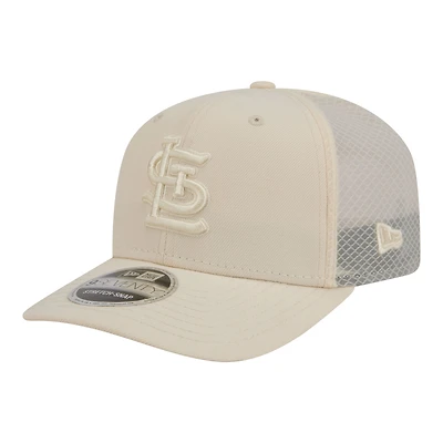 Men's New Era Light Beige St. Louis Cardinals Color Pack COOLERA 9SEVENTY Trucker Adjustable Hat