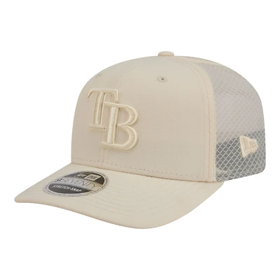 Men's New Era Light Beige Tampa Bay Rays Color Pack COOLERA 9SEVENTY Trucker Adjustable Hat