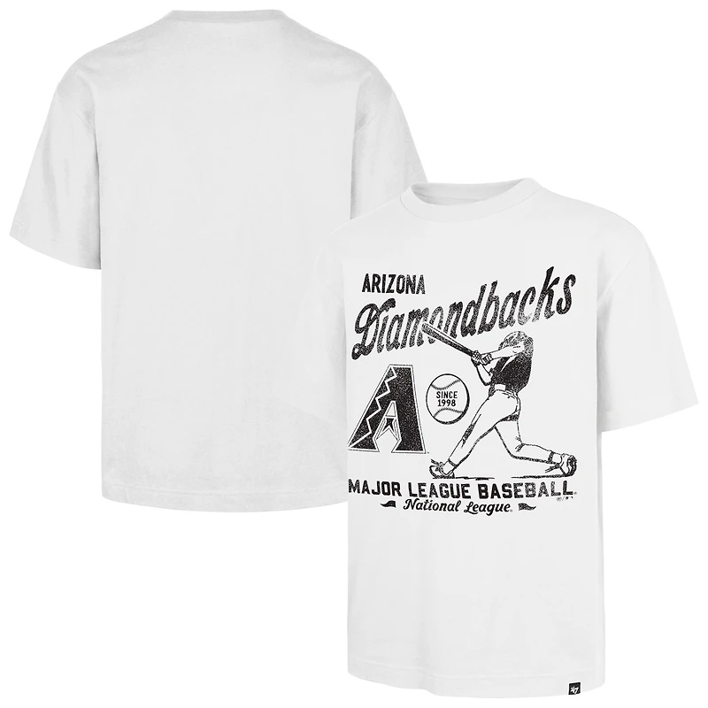Men's '47 White Arizona Diamondbacks Regional Batter Foundation T-Shirt