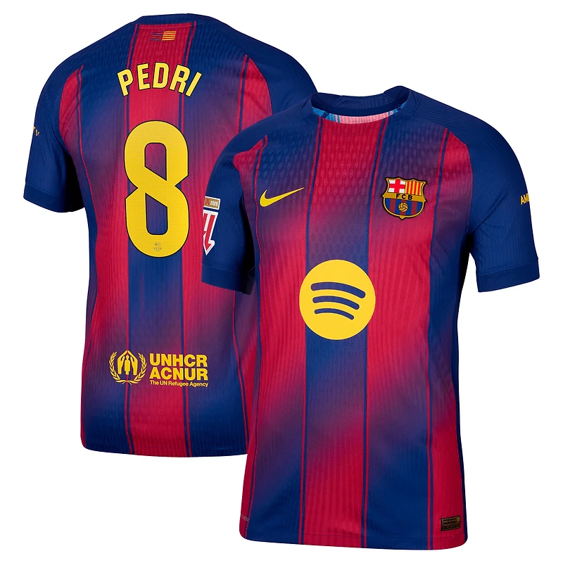 Men's Nike Pedri Navy Barcelona 2025/26 Home Authentic Player Jersey