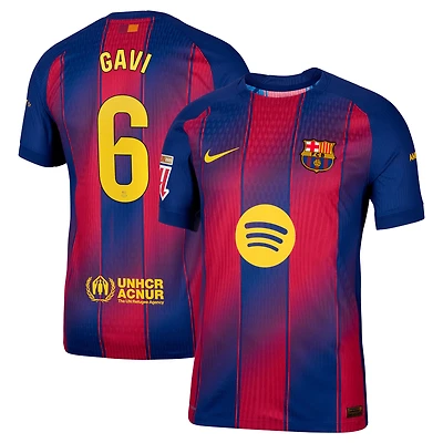 Men's Nike Gavi Navy Barcelona 2025/26 Home Authentic Player Jersey