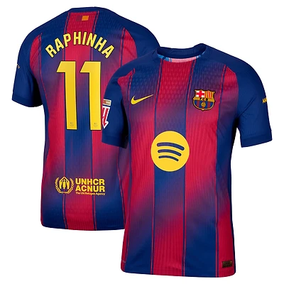 Men's Nike Raphinha Navy Barcelona 2025/26 Home Authentic Player Jersey