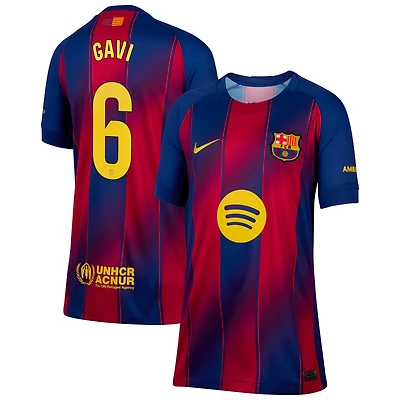 Youth Nike Gavi Blue Barcelona 2025/26 Home Replica Jersey