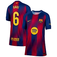 Youth Nike Gavi Blue Barcelona 2025/26 Home Replica Jersey