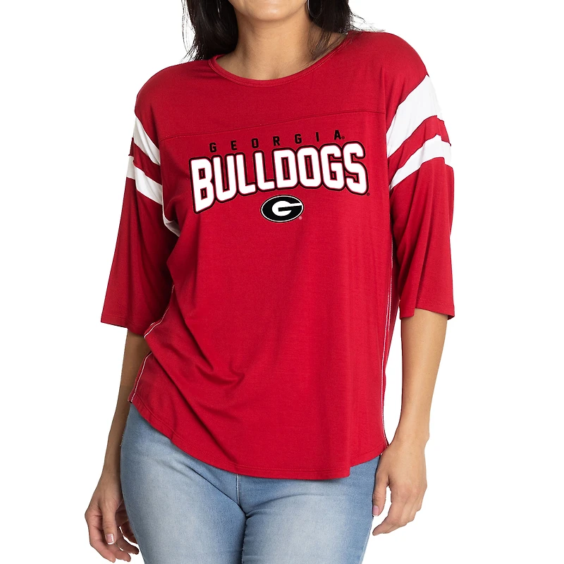Women's Georgia Bulldogs Relaxed Abigail Half-Sleeve T-Shirt