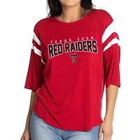 Women's  Red Texas Tech Red Raiders Relaxed Abigail Half-Sleeve T-Shirt