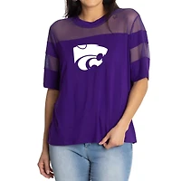 Women's Purple Kansas State Wildcats Relaxed Avery Power Mesh Fashion Jersey