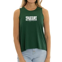 Women's Green Michigan State Spartans A-Line Hannah High Neck Tank Top