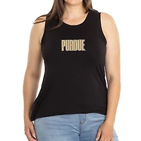 Women's Black Purdue Boilermakers A-Line Hannah High Neck Tank Top