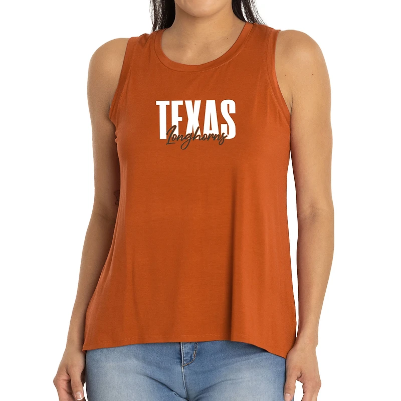 Women's Texas Orange Longhorns A-Line Hannah High Neck Tank Top