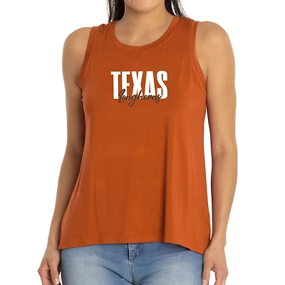 Women's Texas Orange Longhorns A-Line Hannah High Neck Tank Top