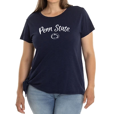 Women's Navy Penn State Nittany Lions Sophie Side-Tie T-Shirt