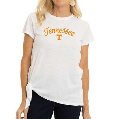 Women's White Tennessee Volunteers Sophie Side-Tie T-Shirt