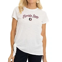 Women's White Florida State Seminoles Sophie Side-Tie T-Shirt