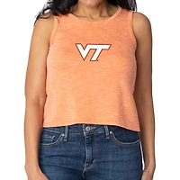 Women's Orange Virginia Tech Hokies Brie Sandwash Tri-Blend Cropped Tank Top