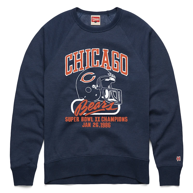 Unisex Homage Navy Chicago Bears Super Bowl XX Champions 40th Anniversary Sweatshirt