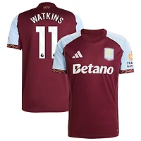 Men's adidas Ollie Watkins Claret Aston Villa 2025/26 Home Replica Jersey