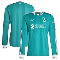 Men's adidas  Green Liverpool 2025/26 Third Replica Long Sleeve Jersey