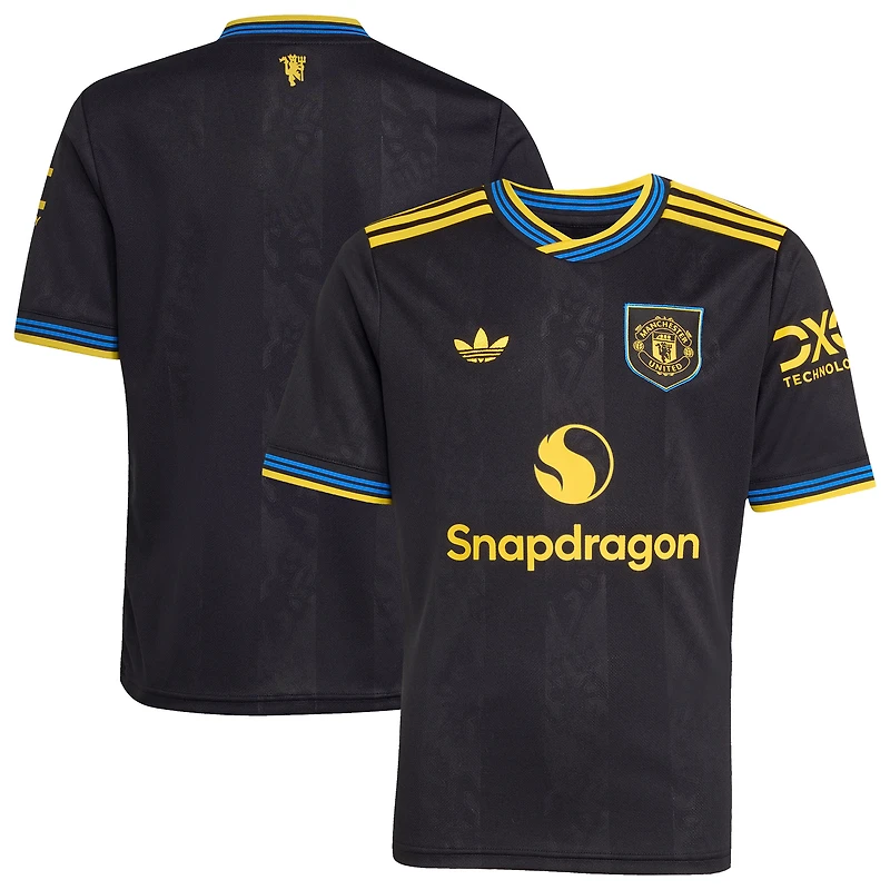 Youth adidas Black Manchester United 2025/26 Third Replica Jersey