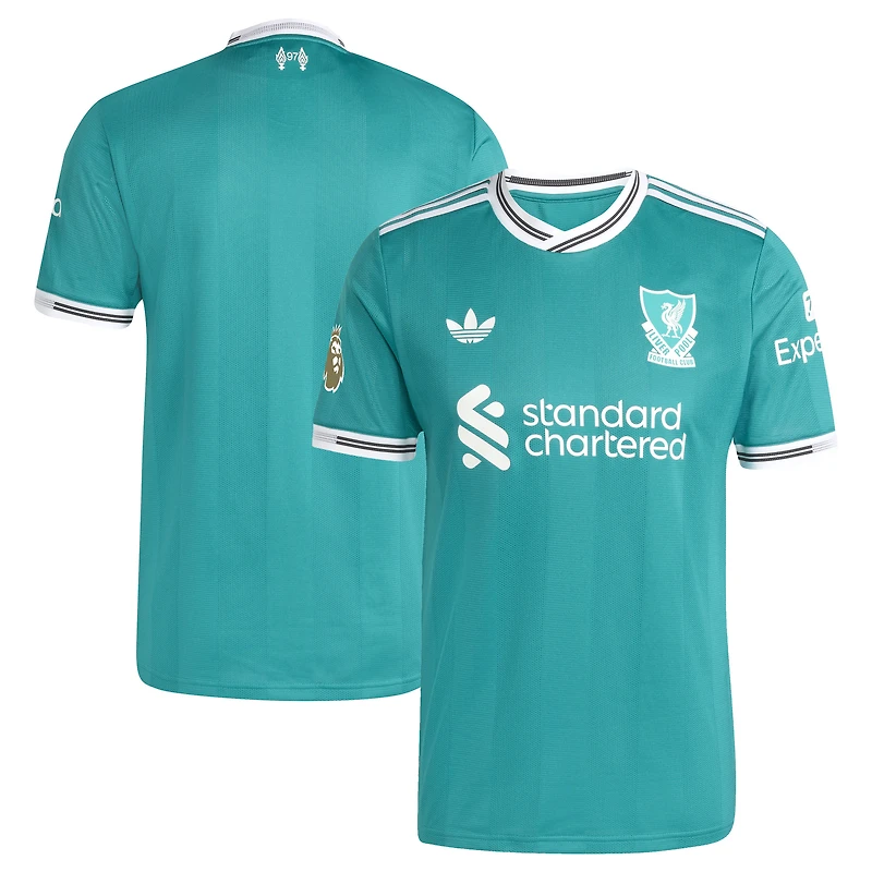 Men's adidas Green Liverpool 2025/26 Third Authentic Jersey with Patch
