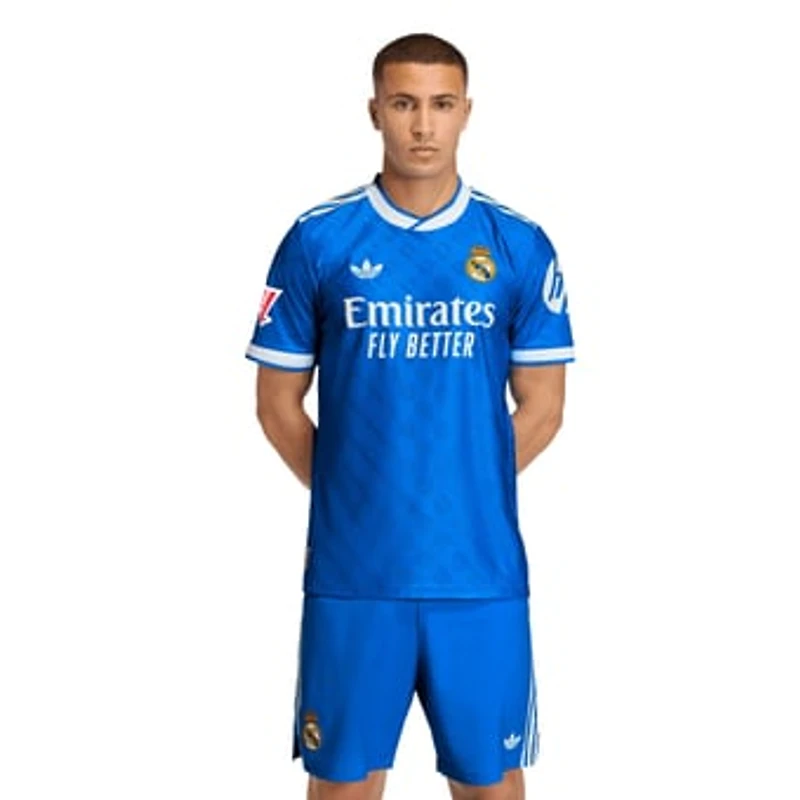 Men's adidas Blue Real Madrid 2025/26 Third Authentic Jersey with Patch