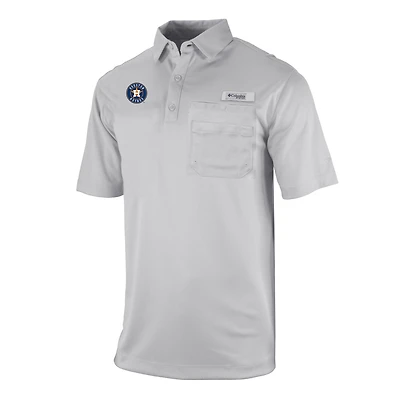 Men's Columbia Gray Houston Astros Flycaster Pocket Polo