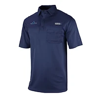 Men's Columbia Navy Tampa Bay Rays Flycaster Pocket Polo