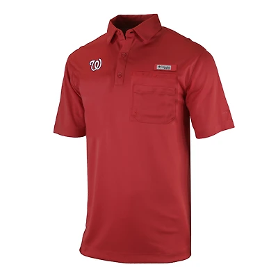 Men's Columbia Washington Nationals Flycaster Pocket Polo