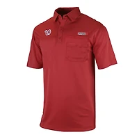 Men's Columbia Washington Nationals Flycaster Pocket Polo