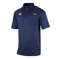 Men's Columbia Navy Minnesota Twins Flycaster Pocket Polo