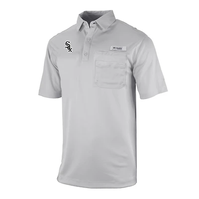 Men's Columbia Gray Chicago White Sox Flycaster Pocket Polo